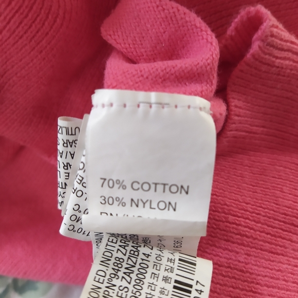 Pink Coral Peach V Neck Sweater - Picture 5 of 5